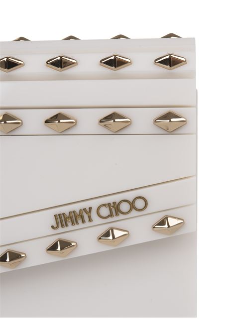 JIMMY CHOO Clutch Candy Latte Con Borchie Dorate - JIMMY CHOO