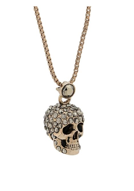 ALEXANDER MCQUEEN Collana Skull Con Pavé In Oro - ALEXANDER MCQUEEN