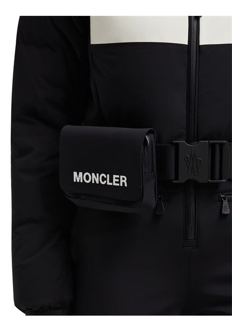 MONCLER GRENOBLE Completo Da Sci Imbottito In Piuma In Nero E Bianco - MONCLER GRENOBLE