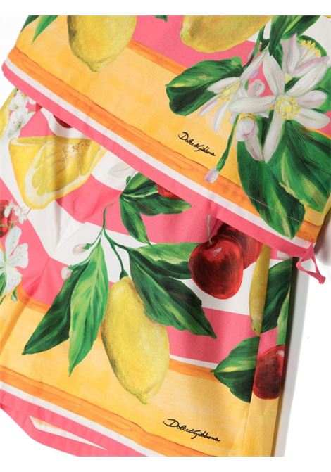 DOLCE & GABBANA KIDS Completo In Popeline Con Stampa Limoni E Ciliegie - DOLCE & GABBANA KIDS