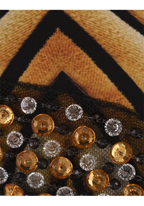 ROBERTO CAVALLI Costume Intero Monospalla Con Stampa Ray Of Gold - ROBERTO CAVALLI