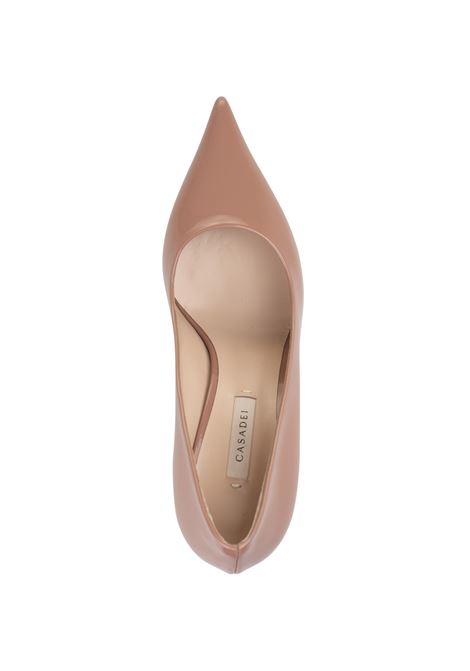 CASADEI Decolleté Blade Tiffany In Pelle Verniciata Sandstone - CASADEI