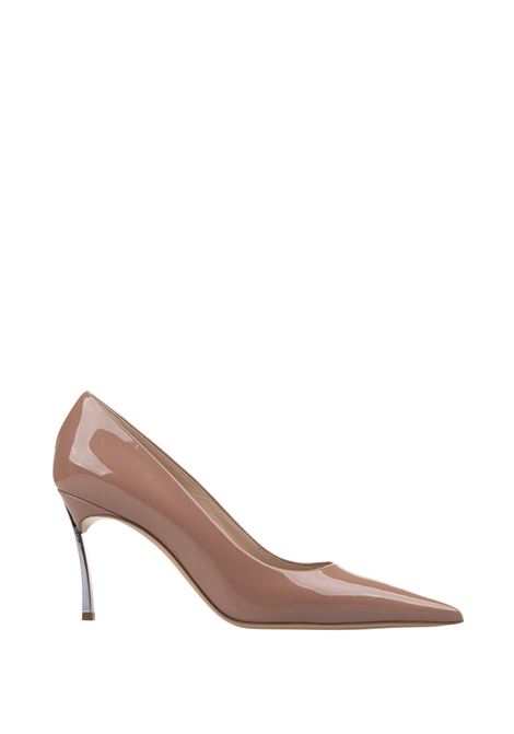 CASADEI Decolleté Blade Tiffany In pelle Verniciata Sandstone - CASADEI