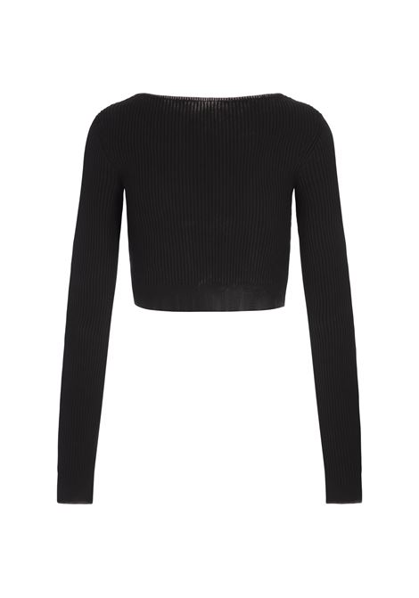 DIESEL Cardigan Cropped M-Latina Nero - DIESEL