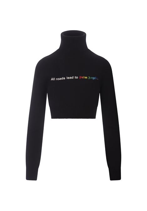 PALM ANGELS Dolcevita Crop All Roads Nera - PALM ANGELS