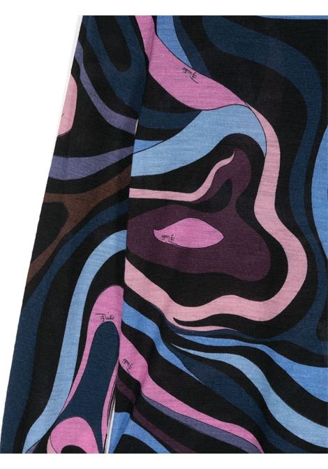 EMILIO PUCCI JUNIOR Dolcevita In Lana Con Stampa Onde - EMILIO PUCCI JUNIOR