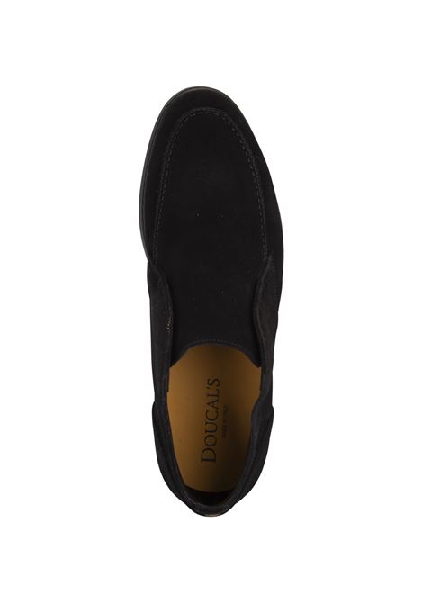 DOUCAL Polacchini Slip-On In Suede Nero - DOUCAL'S