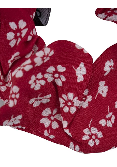 THE ANDAMANE Elastico Rosso Con Fiori Bianchi - THE ANDAMANE