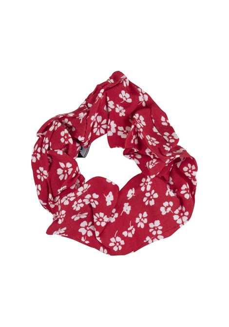 THE ANDAMANE Elastico Rosso Con Fiori Bianchi - THE ANDAMANE