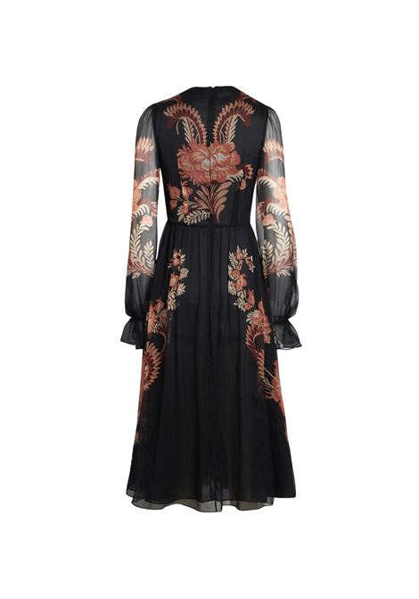 ETRO Abito In Chiffon Nero Stampato - ETRO