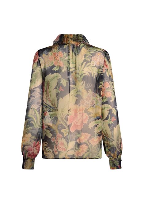 ETRO Blusa In Seta Stampata Multicolor - ETRO