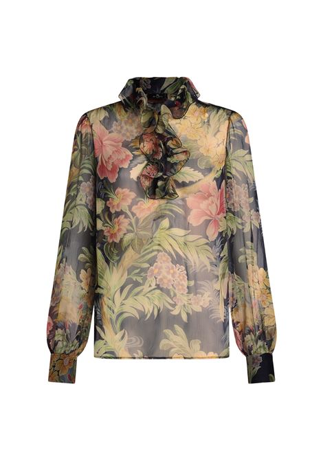ETRO Blusa In Seta Stampata Multicolor - ETRO