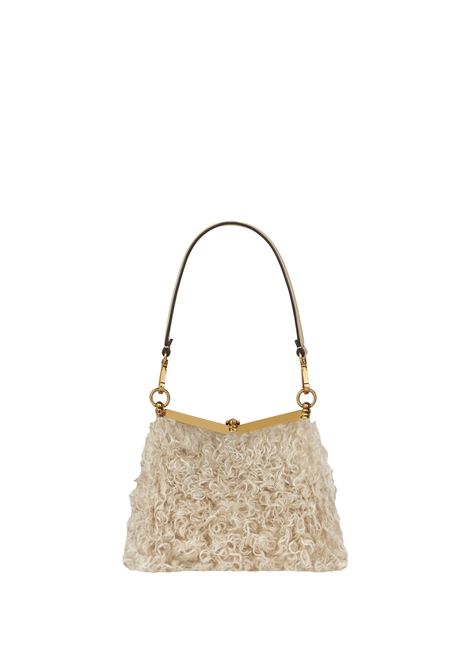ETRO Borsa Vela Mini In Lana E Mohair Beige - ETRO