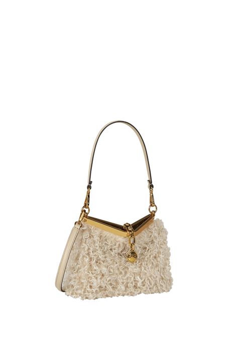 ETRO Borsa Vela Mini In Lana E Mohair Beige - ETRO