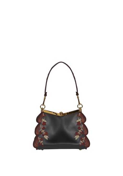 ETRO Borsa Vela Piccola Nera Con Ricamo - ETRO