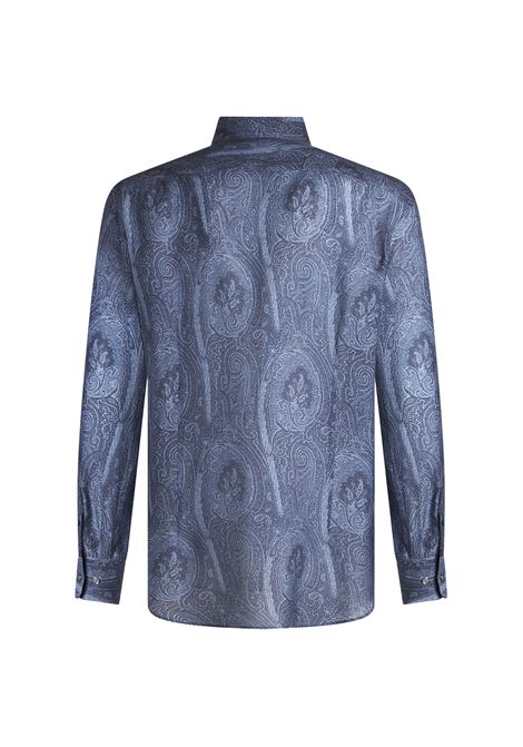 ETRO Camicia Con Stampa Paisley Blu - ETRO
