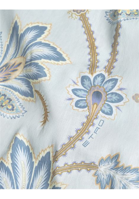 ETRO Camicia In Cotone Azzurro Stampato - ETRO