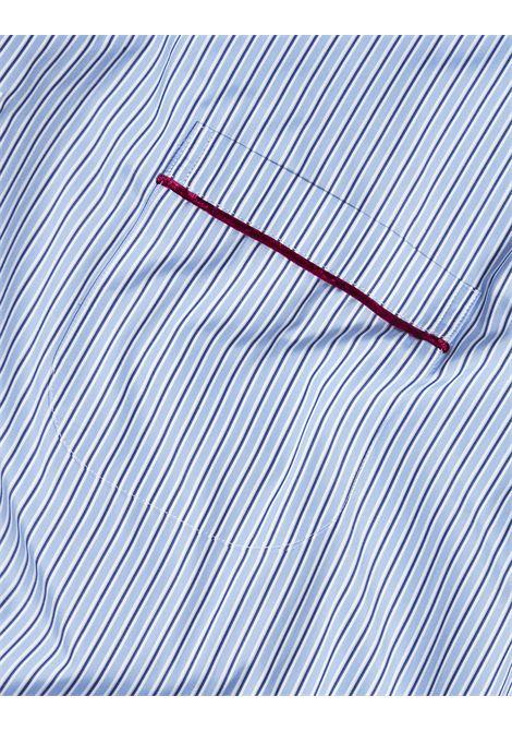 ETRO Camicia In Popeline A Righe Azzurra - ETRO