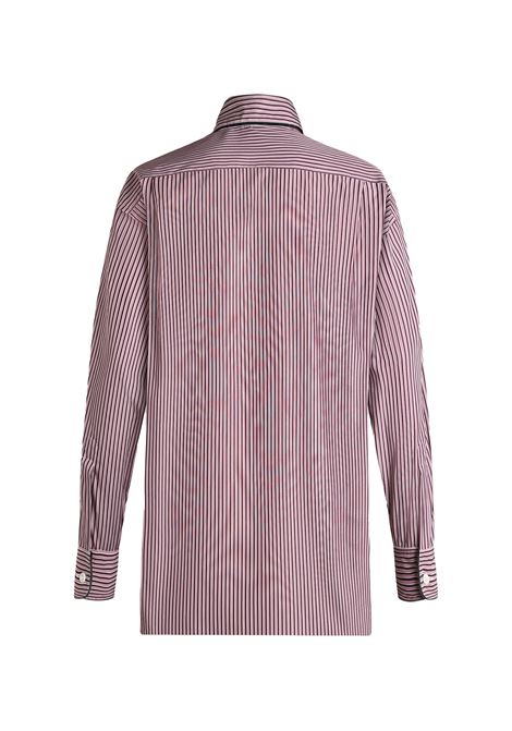 ETRO Camicia In Popeline A Righe Rosa - ETRO