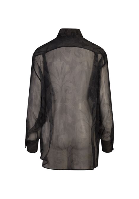 ETRO Camicia In Seta Grigia Stampata - ETRO