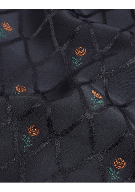 ETRO Camicia In Seta Jacquard Blu Navy - ETRO