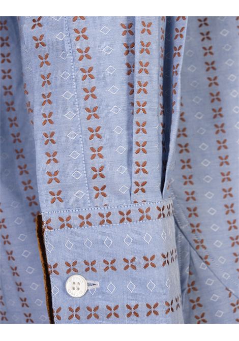 ETRO Camicia Jacquard Azzurra - ETRO