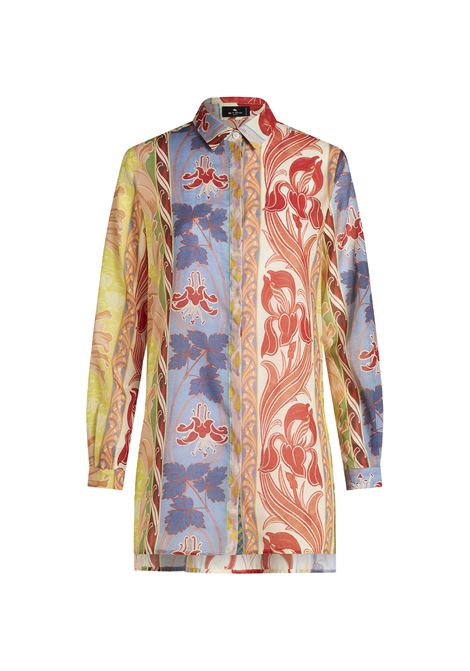 ETRO Camicia Lunga In Cotone Stampato - ETRO