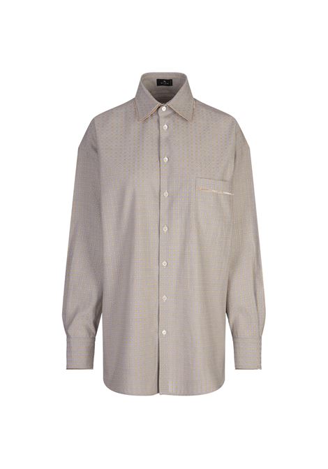 ETRO Camicia Over Jacquard Grigia - ETRO