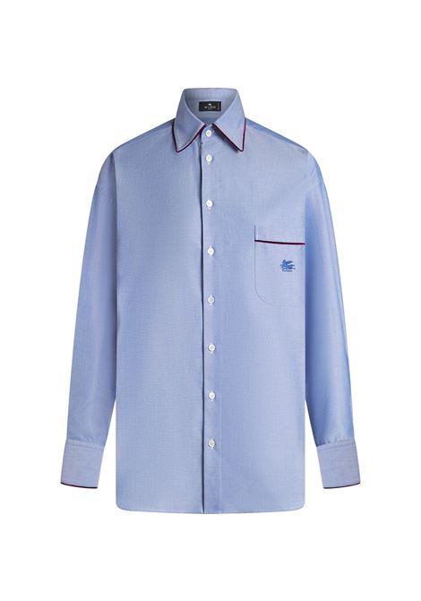 ETRO Camicia Oxford Azzurra Con Pagaso - ETRO