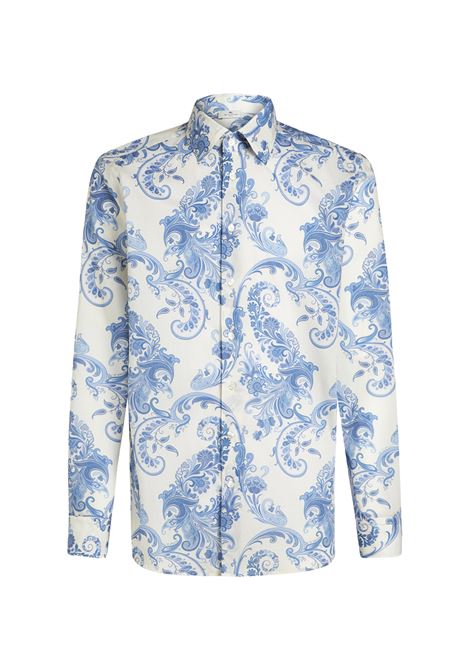 ETRO Camicia Paisley Floreale Azzurra - ETRO