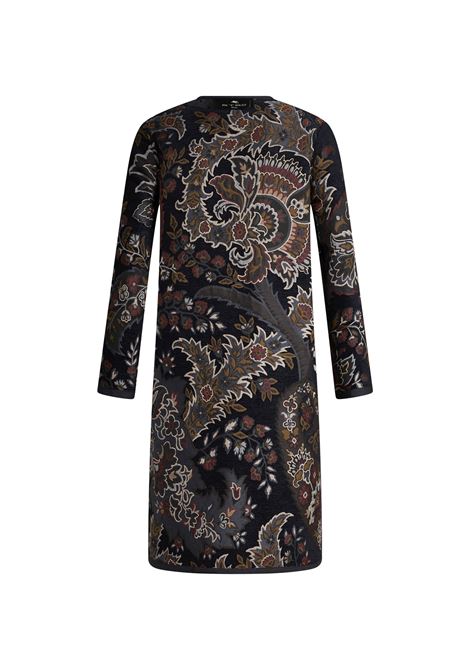 ETRO Cappotto Reversibile In Jacquard Blu - ETRO