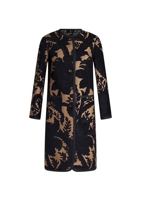 ETRO Cappotto Reversibile In Jacquard Blu - ETRO