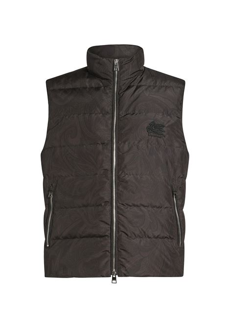 ETRO Gilet Blu Navy Con Stampa Paisley - ETRO