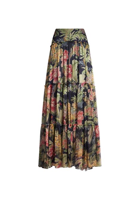 ETRO Gonna Lunga In Seta Stampata - ETRO