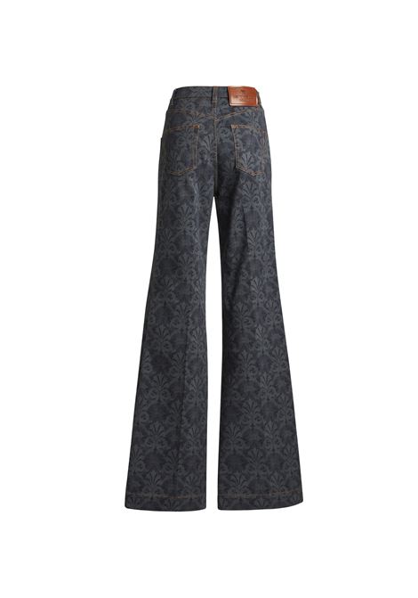 ETRO Jeans Flare Grigi Con Stampa - ETRO