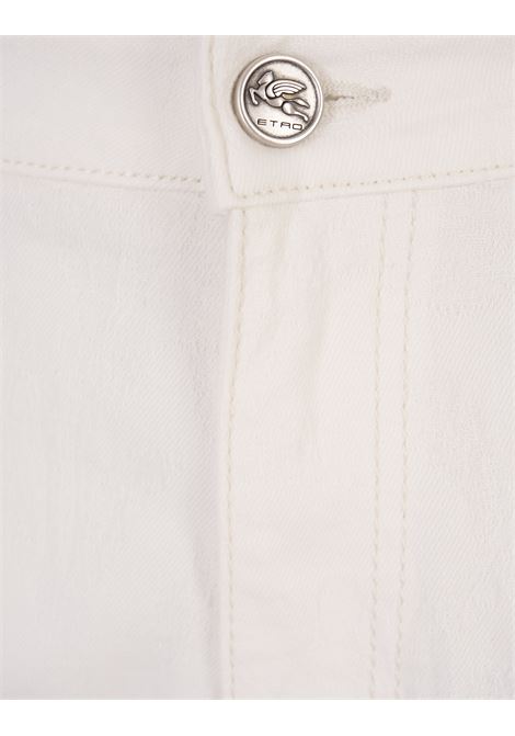 ETRO Jeans Slim Jacquard Bianchi - ETRO