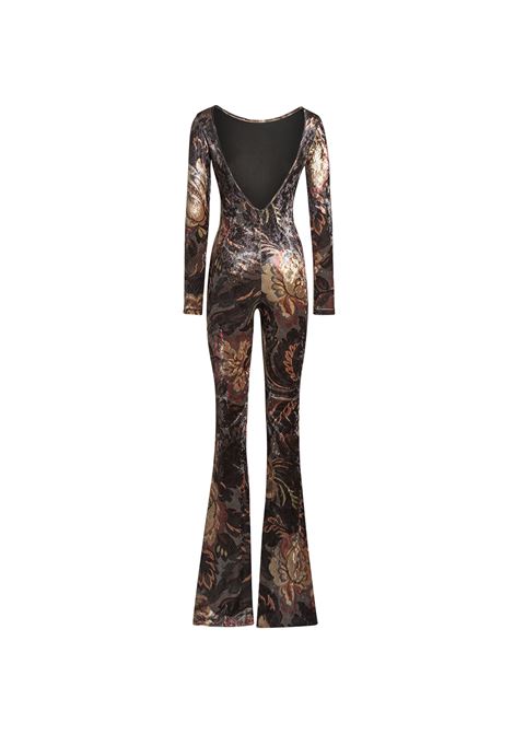 ETRO Jumpsuit In Ciniglia Stampata Grigia - ETRO