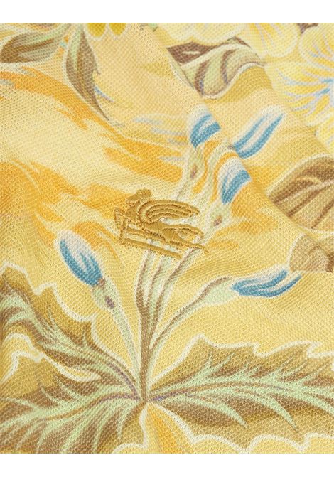 ETRO Polo Gialla In Cotone Stampato - ETRO