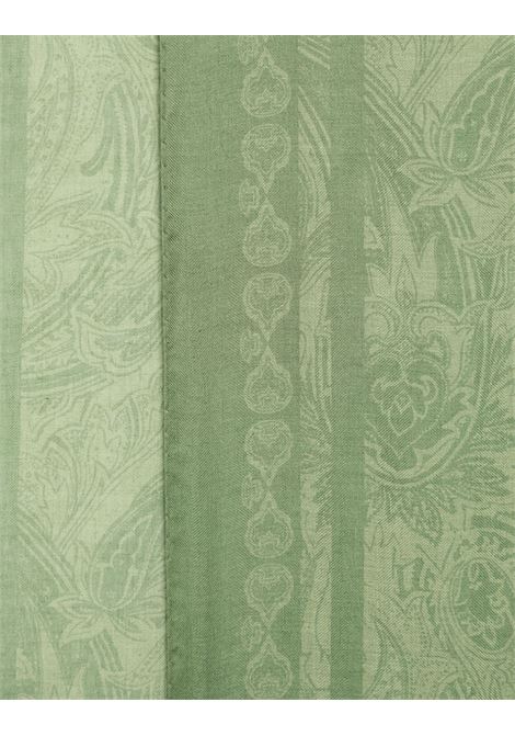 ETRO Sciarpa In Misto Cashmere Verde Stampato - ETRO