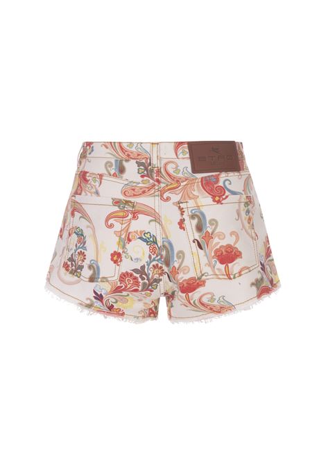 ETRO Shorts Bianchi Con Stampa Paisley - ETRO