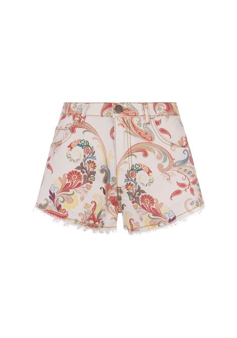 ETRO Shorts Bianchi Con Stampa Paisley - ETRO