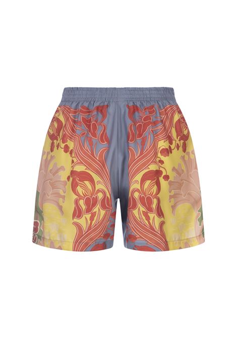 ETRO Shorts Gialli In Seta Stampata - ETRO