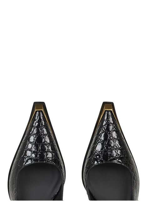 ETRO Sling-Back In Pelle Stampata Nera - ETRO