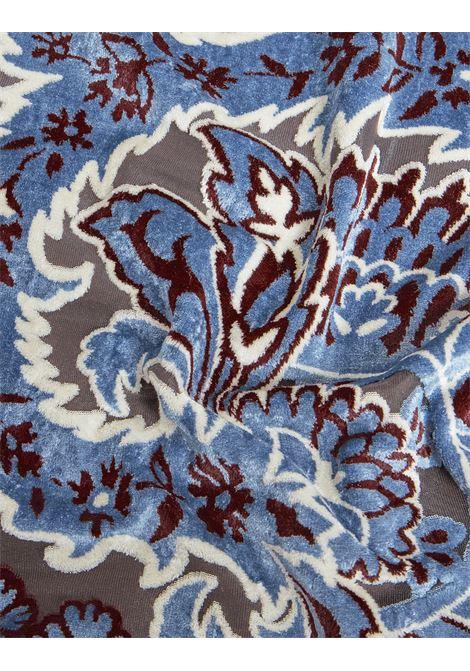 ETRO Top Azzurro In Tulle Jacquard Velluto - ETRO