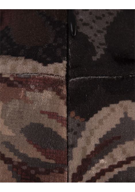 ETRO Top In Ciniglia Stampata Grigio - ETRO