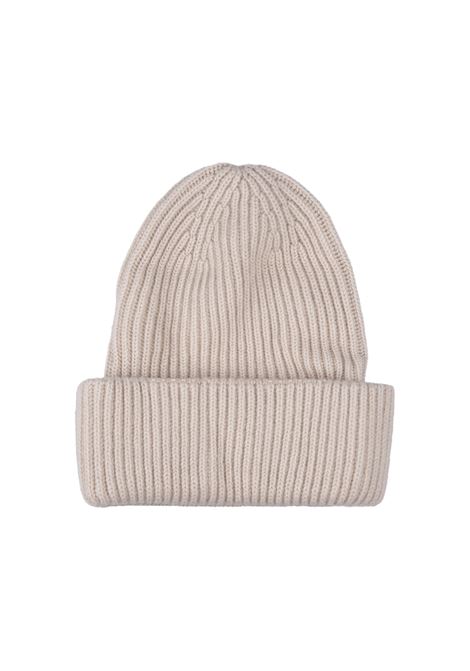 FEDELI Berretto In Cashmere A Coste Gold - FEDELI