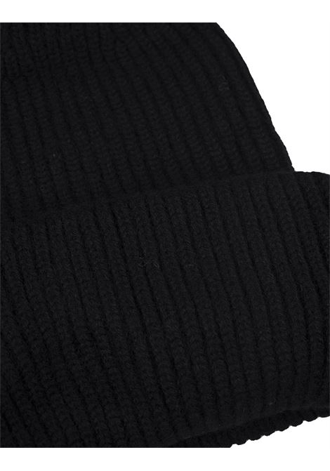 FEDELI Berretto In Cashmere A Coste Nero - FEDELI