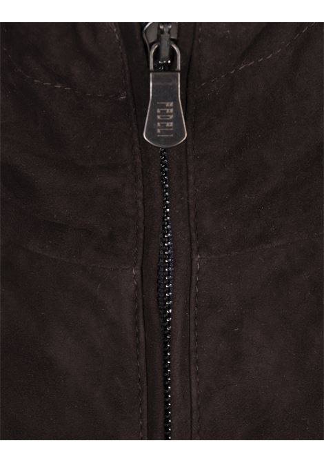 FEDELI Bomber Jess In Suede Marrone - FEDELI