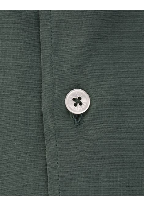 FEDELI Camicia Classica In Popeline Verde - FEDELI