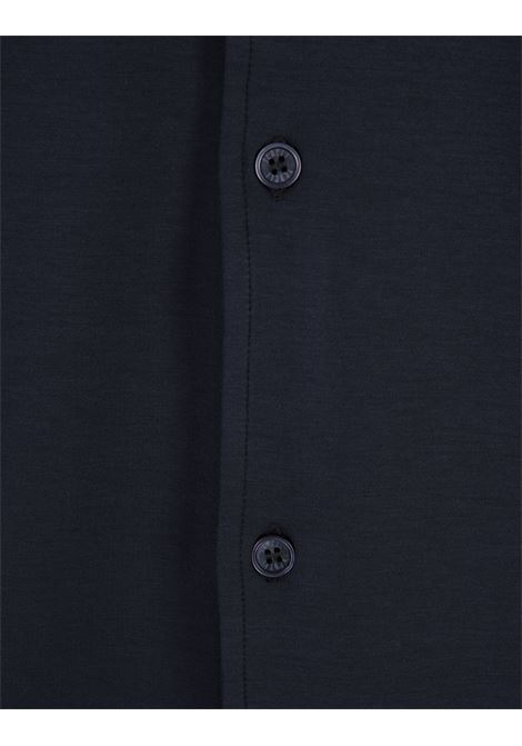 FEDELI Camicia In Cotone Stretch Blu Navy - FEDELI
